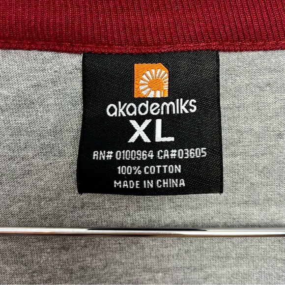 Akademiks Vintage Hip-Hop Cardigan – Red/Grey Colorblock Button-Up, Men’s XL #16 - Picture 5 of 5